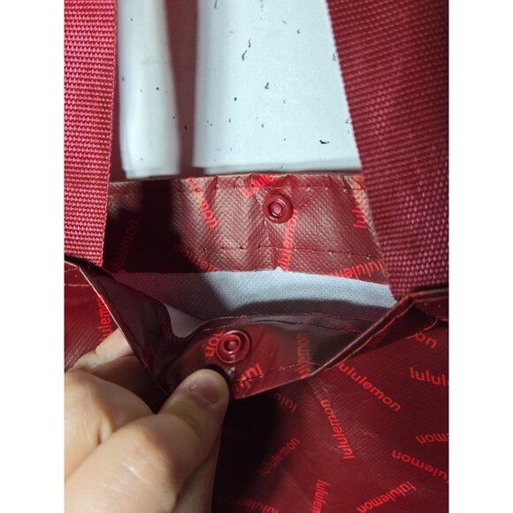 Lululemon Reusable Red Ombre Tote Bag Eco-Friendly Shopping Bag 16" - Picture 5 of 8